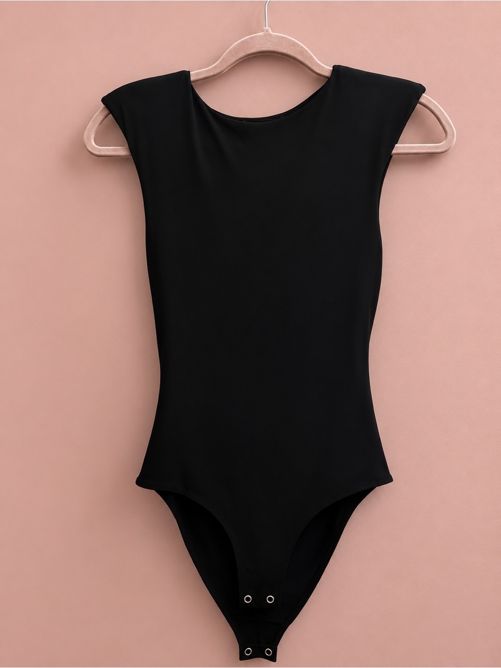 Zara Black Cap-Sleeve Bodysuit